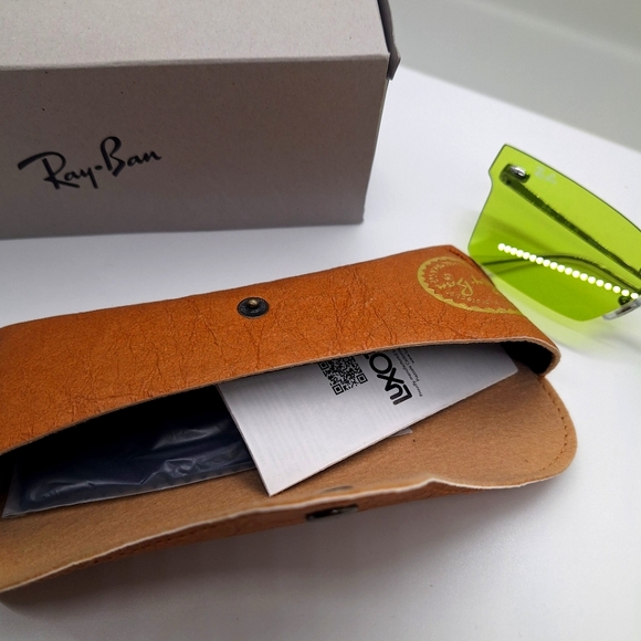 Green Lens Gunmetal Frame Ray Ban Sunglasses - Picture 1 of 6